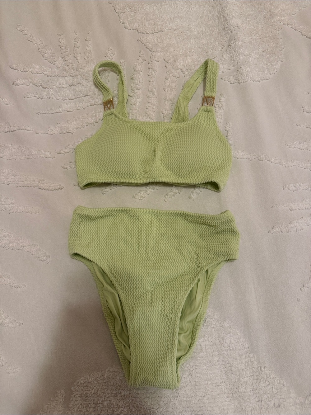 Victoria's Secret Light Green Textured Bikini Set